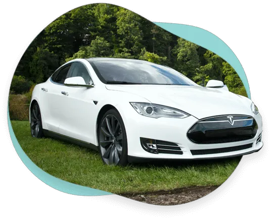 white Tesla