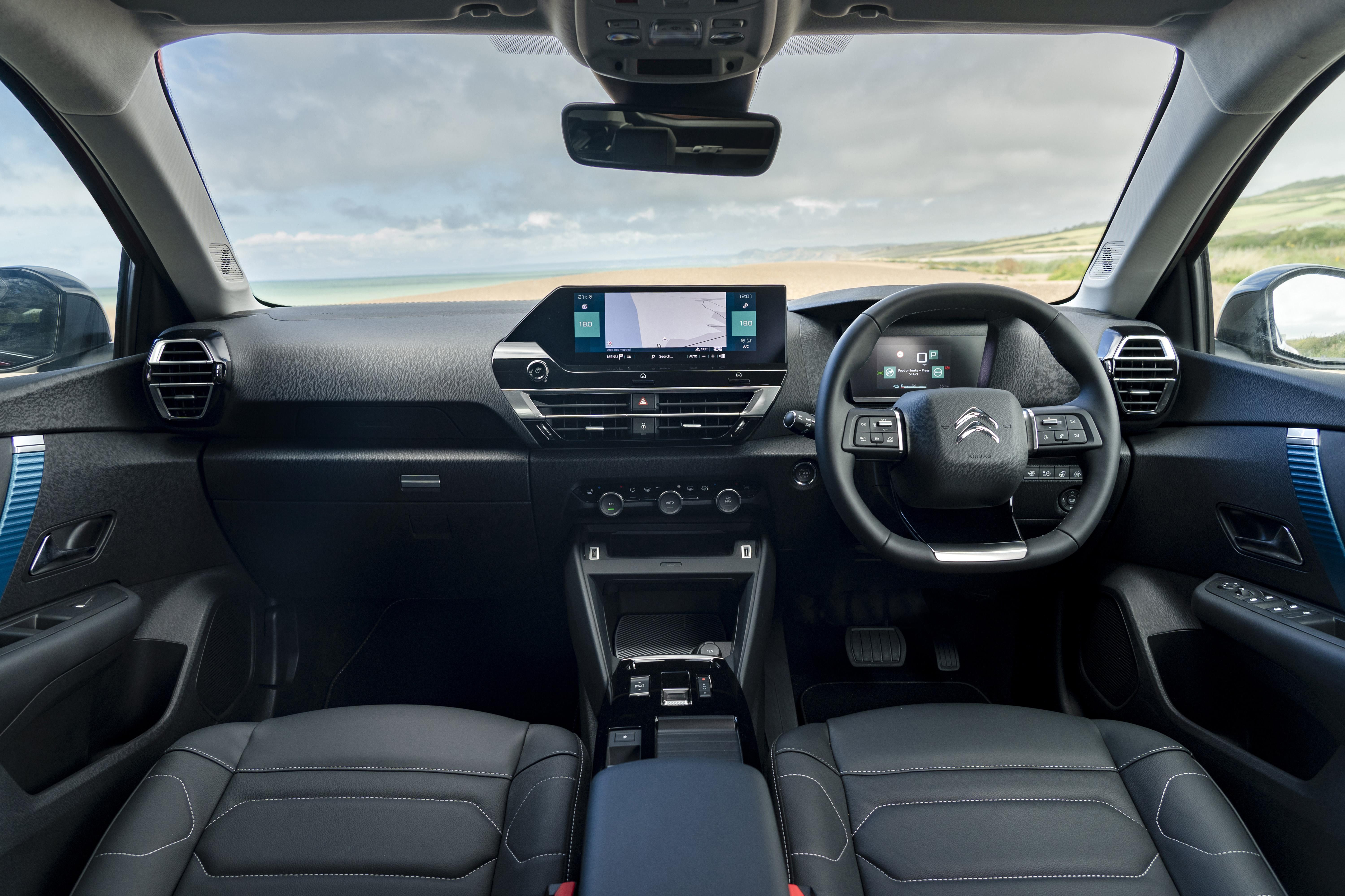 electric Citroen e-C4 car interior