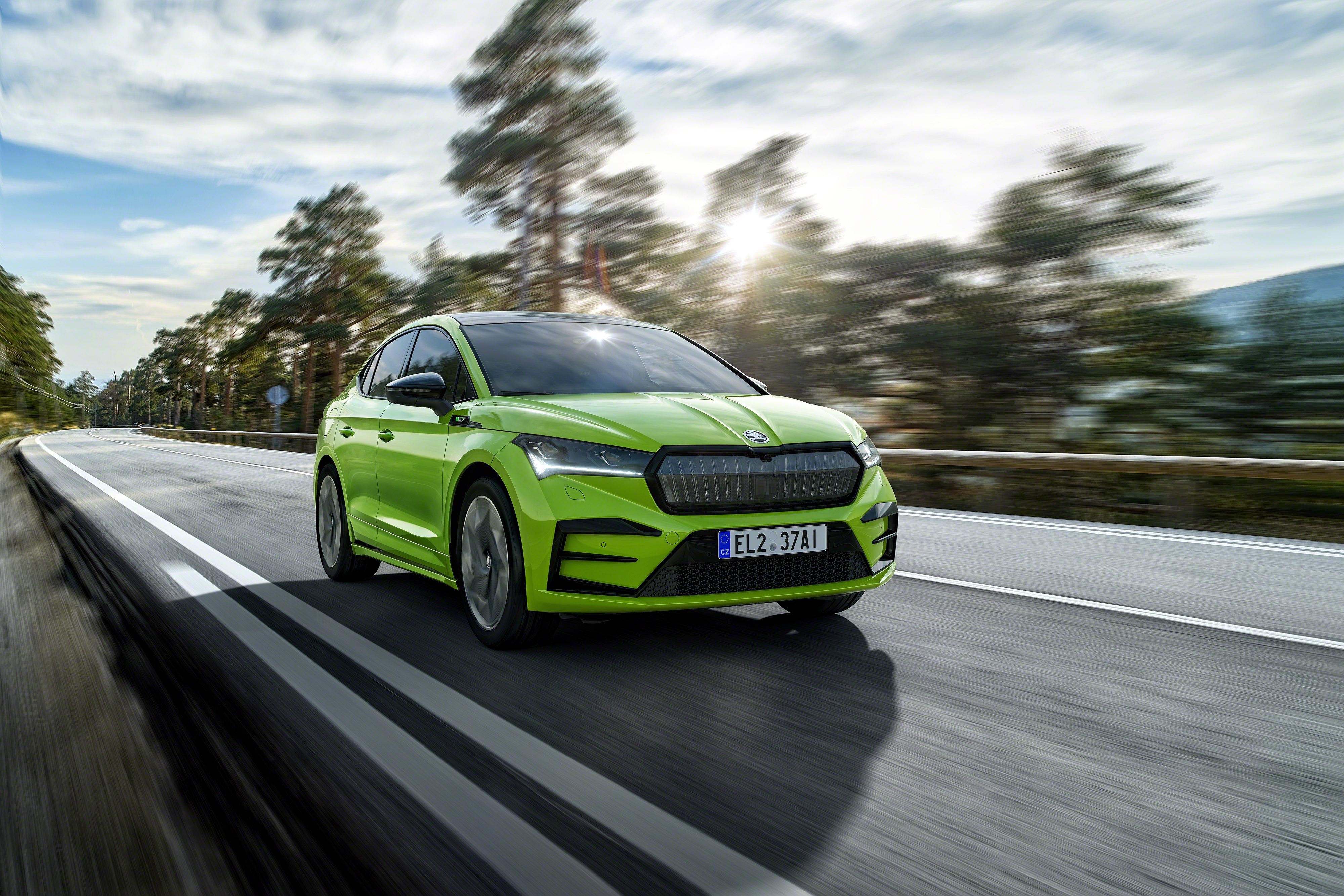 electric car driving